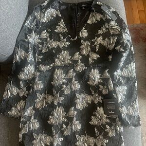 Lulu's Black and Silver Shimmer Dress